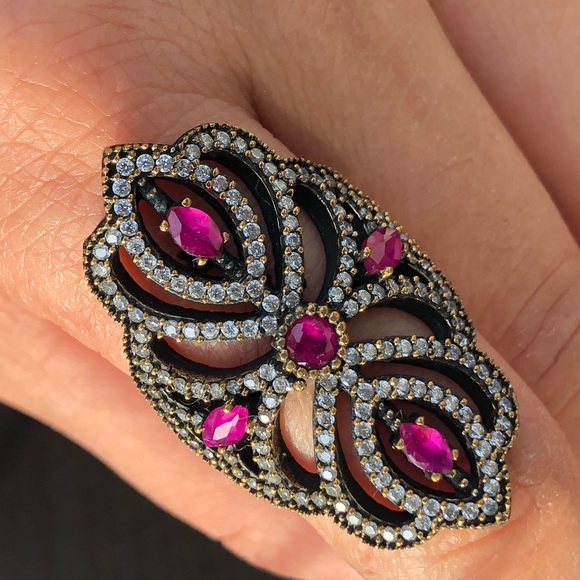 Jewelry - Turkish handmade vintage silver women ring 9